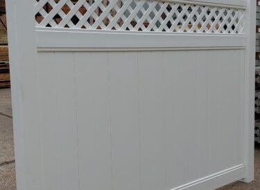 UPVC Privacy fence panel with lattice trellis