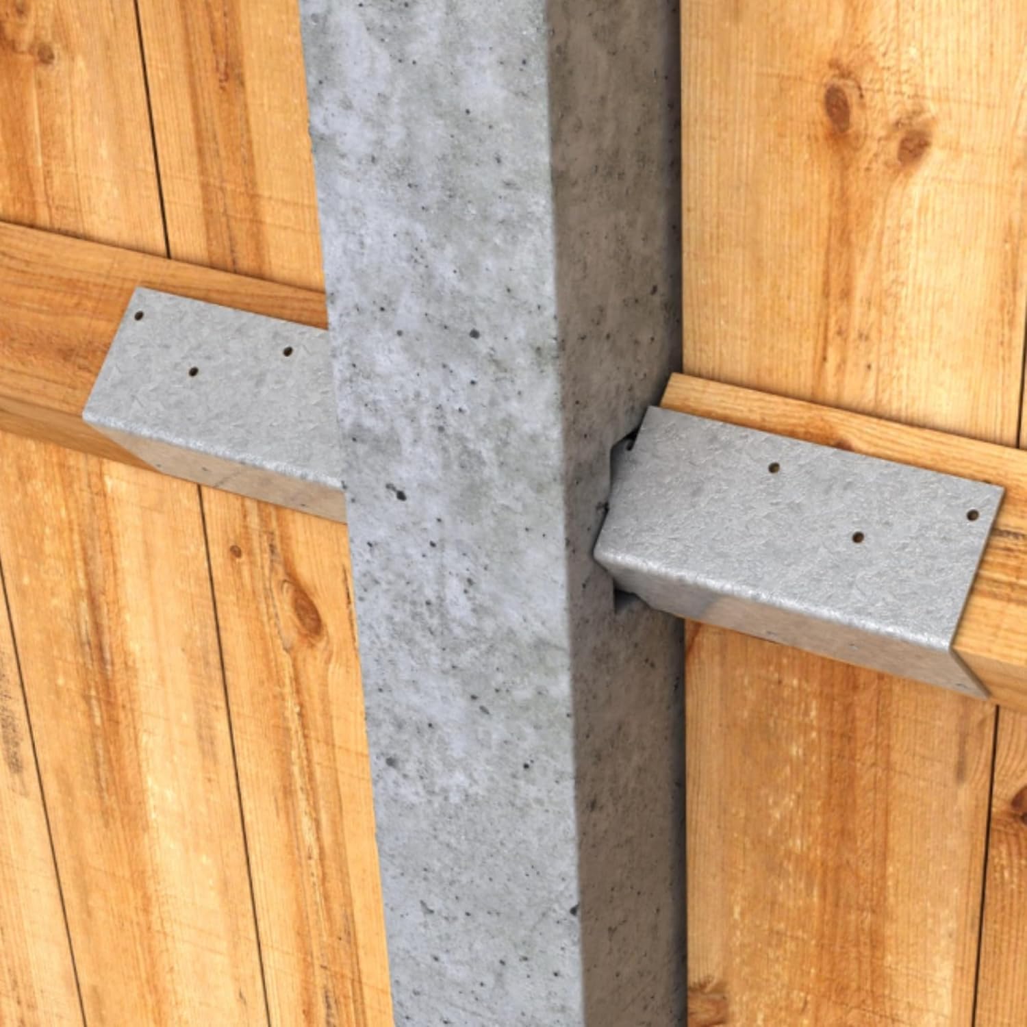 Galvanised Mortice Arris Rail Bracket – 200mm x 62mm x 62mm (Pack of 1 ...